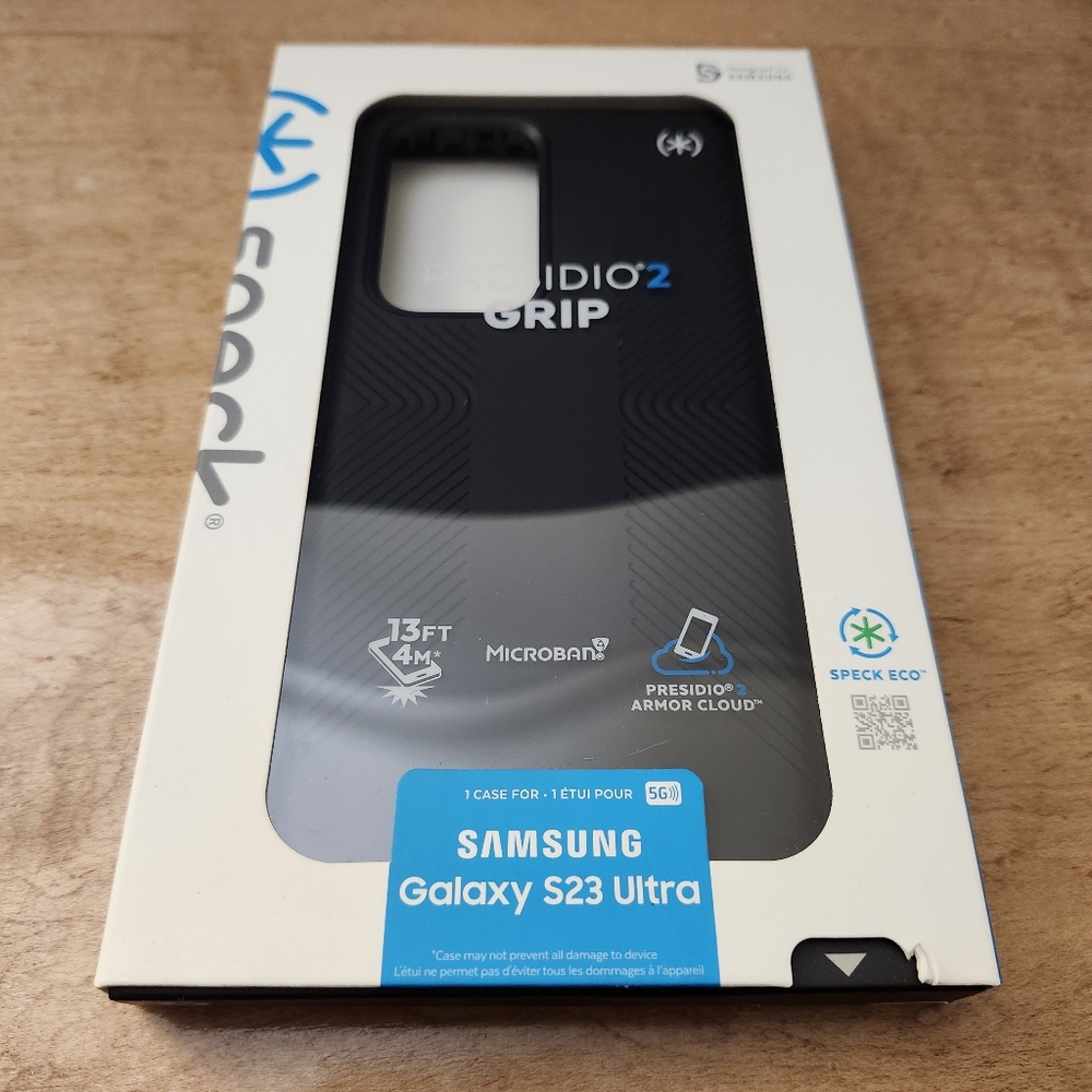 Speck Presidio 2 Grip for Samsung Galaxy S23 Ultra 5G- Black